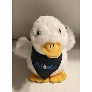 AFLAC Talking Duck Talks Blue Scarf Bandana 6" Plush Stuffed *READ*